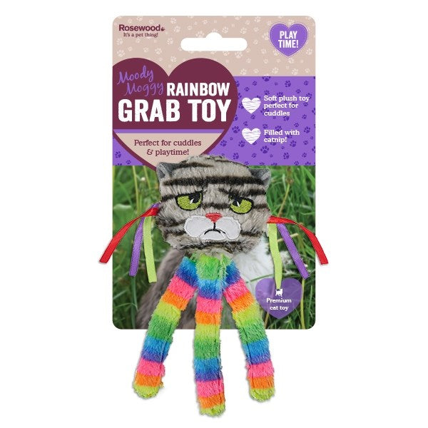 Rosewood - MOODY MOGGY RAINBOW GRAB TOY - Petservo