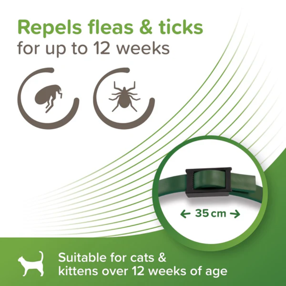 Beaphar - VETOpure Flea & Tick Collar Green Cat - Petservo