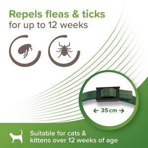 Beaphar - VETOpure Flea & Tick Collar Green Cat - Petservo