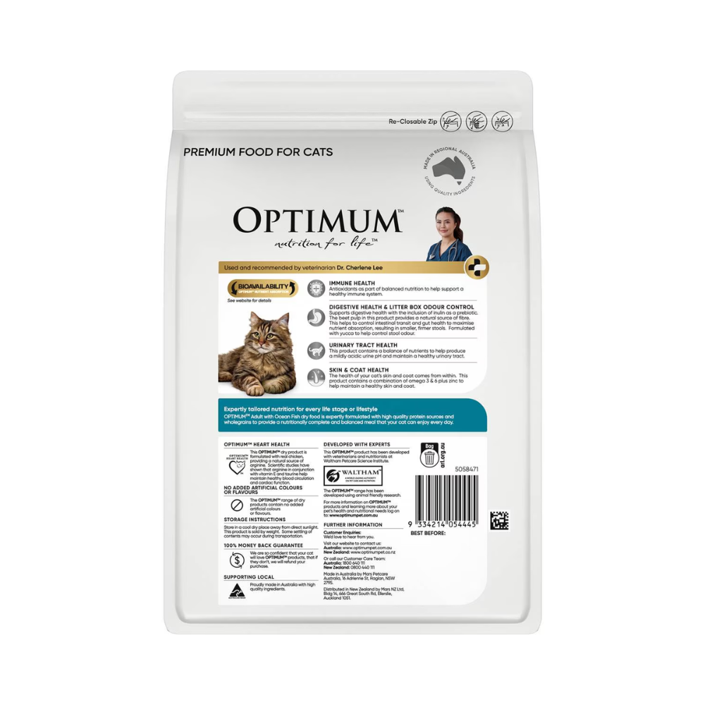 Optimum - Ocean Fish Adult Dry Cat Food 800g - Petservo