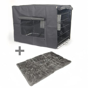 YES4PETS 24" Portable Foldable Pet Crate with Cover & Mat - PetServo