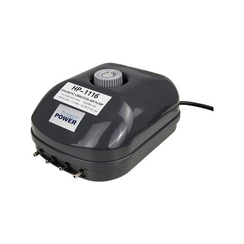 Dynamic Power - Aquarium Air Pump Oxygen 4 Outlet 360L/H 13W - Black