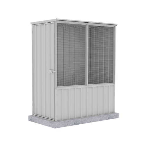 Absco Sheds - Zincalume Full Door Flat Roof Chicken Coop - 1.52 x 0.78 x 1.8m