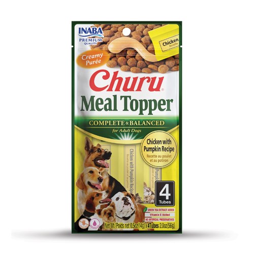 Inaba - CHURU MEAL TOPPER Chicken with Pumpkin Recipe - 4 Tubes - Petservo