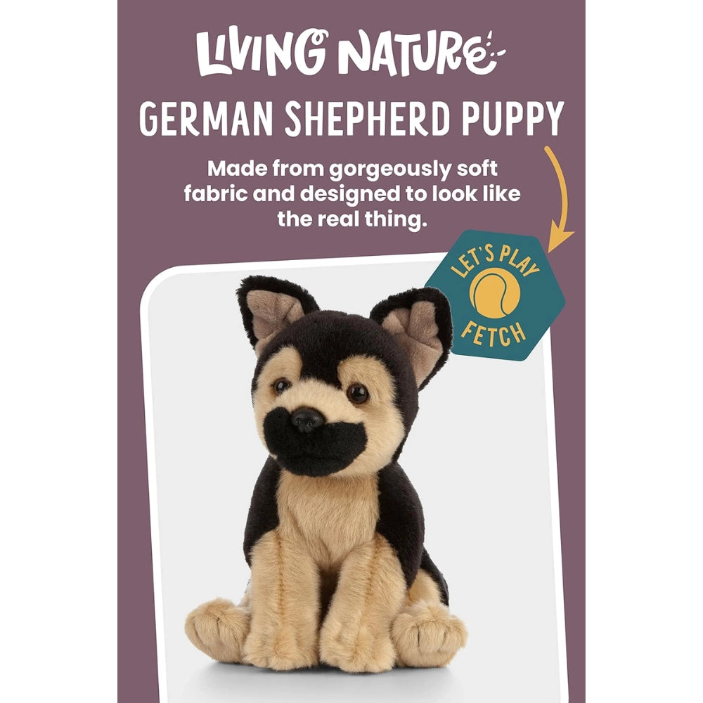 Living Nature - Soft Toy Plush German Shepherd Puppy (16cm)