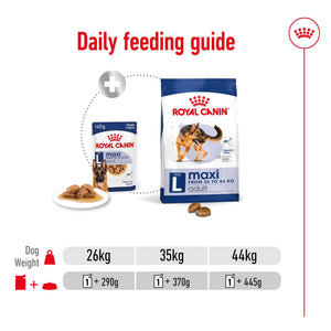 Royal Canin - Maxi Adult Wet Dog Food Pouches 140g x 10 - Petservo