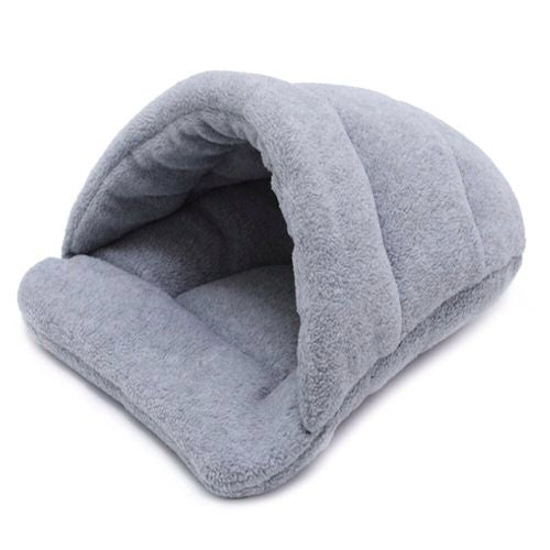 Paws and Claws - 58x44cm Cat/Pet/Kitten/Dogs/Puppies Plush Igloo Bed/Cave Grey