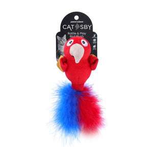 Paws & Claws - 25 x 7 x 5cm Assorted Catsby Rattle Belly Bird Cat Toy - petservo