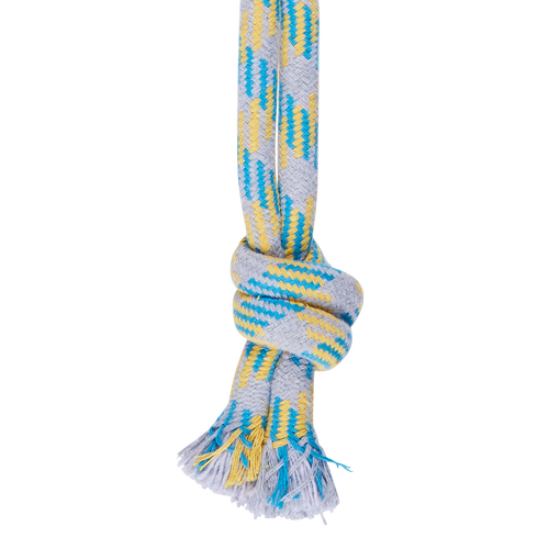 Happy Tails - Blue And Yellow Braided Rope Toy - petservo