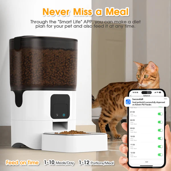 Advwin - 6L Automatic Pet Feeder 5G WiFi - petservo