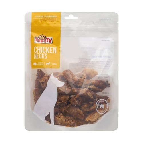 Trusty - 200g Air-Dried Chicken Necks Adult Dog Treats - petservo