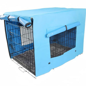 YES4PETS 48' Foldable Dog Cat Rabbit Crate with Cover Mat - Pet Servo