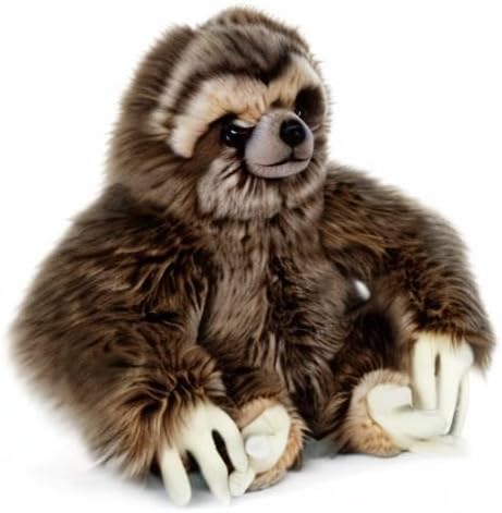 Living Nature - Plush Sloth – Realistic 24cm Soft Toy - Petservo