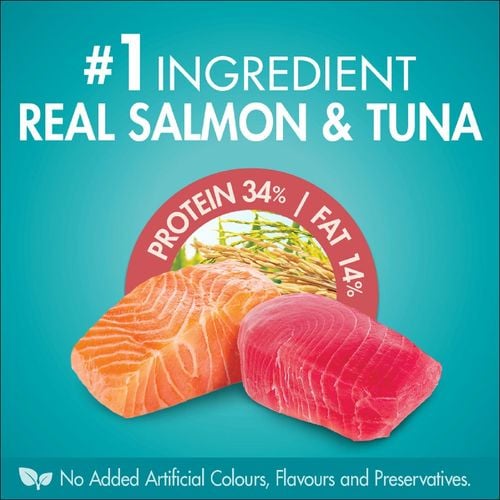 Purina One - 3kg Healthy Adult with Salmon and Tuna Dry Cat Food - petservo