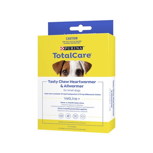 Purina Total Care Small Dogs Heartwormer Allwormer Tasty Chew