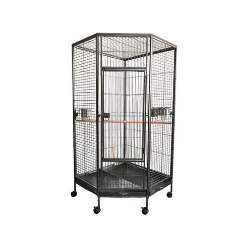 YES4PETS - 162cm Large Corner Bird Cage Pet Parrot Aviary Perch Castor Wheel