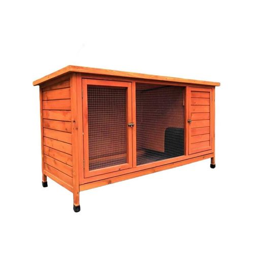 YES4PETS - XXL Rabbit Hutch Guinea Pig Cage , Ferret cage Chicken Coop W Pull Out Tray 150x60x75 cm