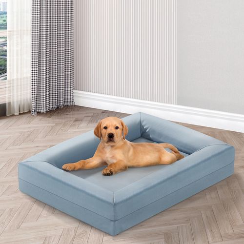 Breeze Home - Ultimate Orthopedic Memory Foam Pet Bed - Medium - Light Grey