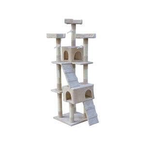 YES4PETS 170cm Cat Scratching Post Tree House Tower Beige - Pet Servo