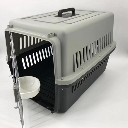 YES4PETS - Dog Cat Crate Pet Carrier Rabbit Airline Cage With Tray And Bowl - Large