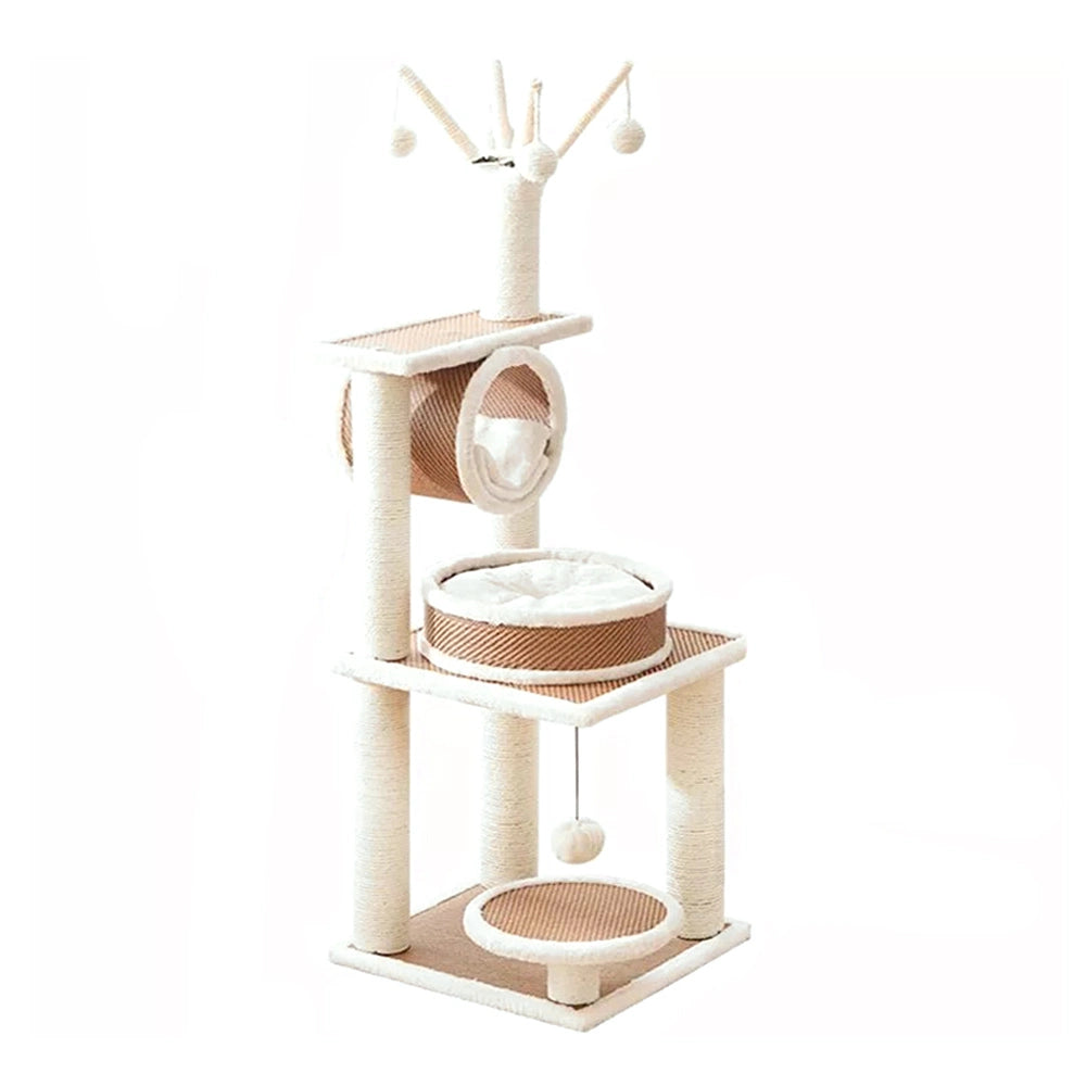 TOPET - Cat Tree Trees Scratching Post Scratcher Tower Condo House Feline Scratcher Tower 140cm - Petservo