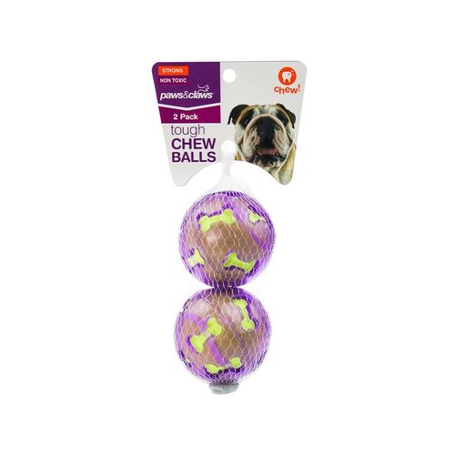 Paws and Claws - Tpr & Felt Ball Pet Toys 7cm Assorted - 2PK