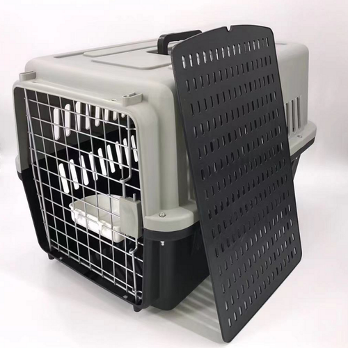 YES4PETS - Dog Cat Crate Pet Carrier Rabbit Airline Cage With Tray And Bowl - Large