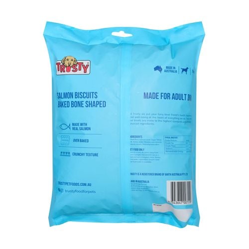 Trusty - 1kg Baked Biscuits with Salmon Adult Dog Treats - petservo