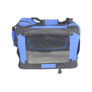 Shop online YES4PETS - Large Foldable Soft Dog Crate Carrier Bag Blue - PetServo