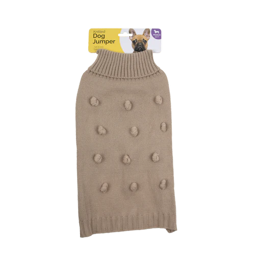 Dats - 35cm Knitted Dog Jumper - Grey - petservo