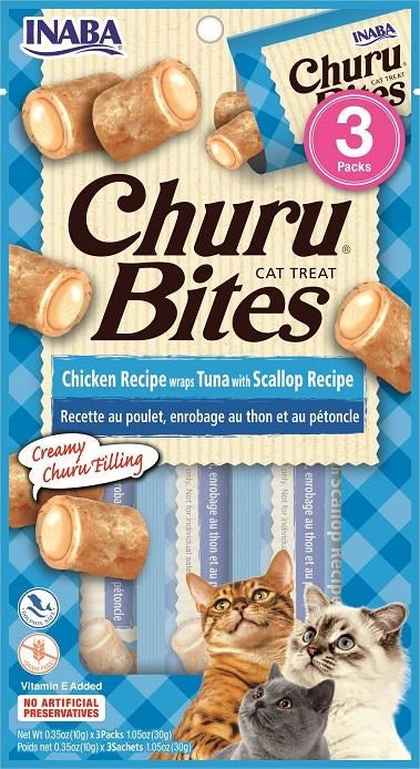 naba - Churu Bites Chicken Recipe wraps Tuna with Scallop Recipe 3 pack - Petservo