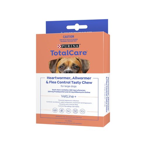 Purina Total Care Large Dogs Heartwormer Allwormer And Flea Control