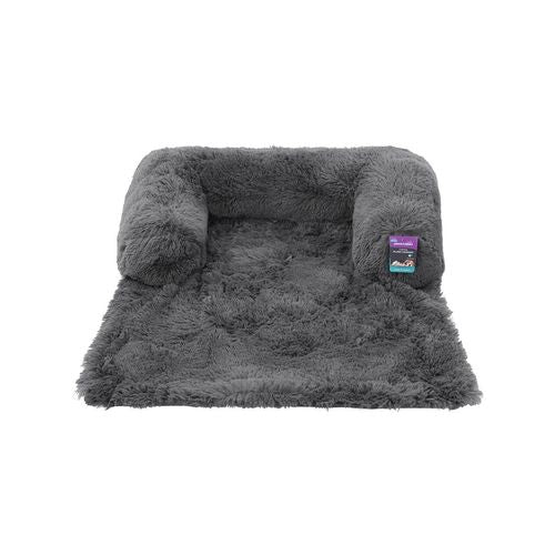 Paws and Claws - Pets Calming Plush 102x89cm Lounger - Grey