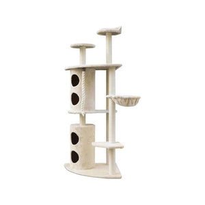 Yes4pets 170cm XL beige cat tree with multi-level tower design PetServo