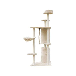 Yes4pets 170cm XL beige cat tree with multi-level tower design PetServo