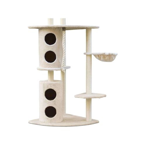 Yes4pets 170cm XL beige cat tree with multi-level tower design PetServo