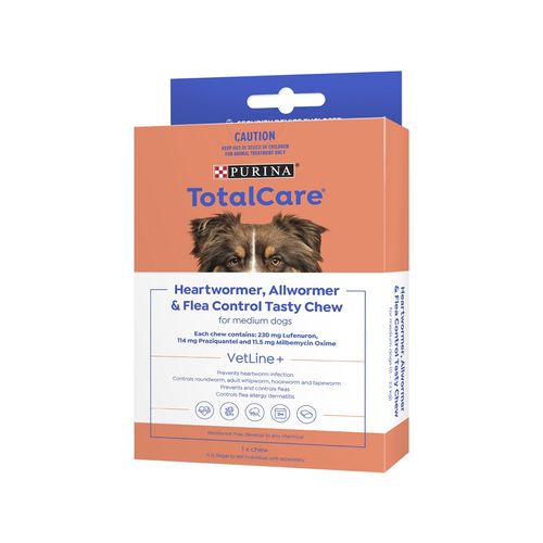 Purina Total Care Medium Dogs Heartwormer Allwormer And Flea Control