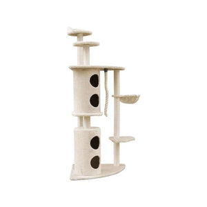 Yes4pets 170cm XL beige cat tree with multi-level tower design PetServo