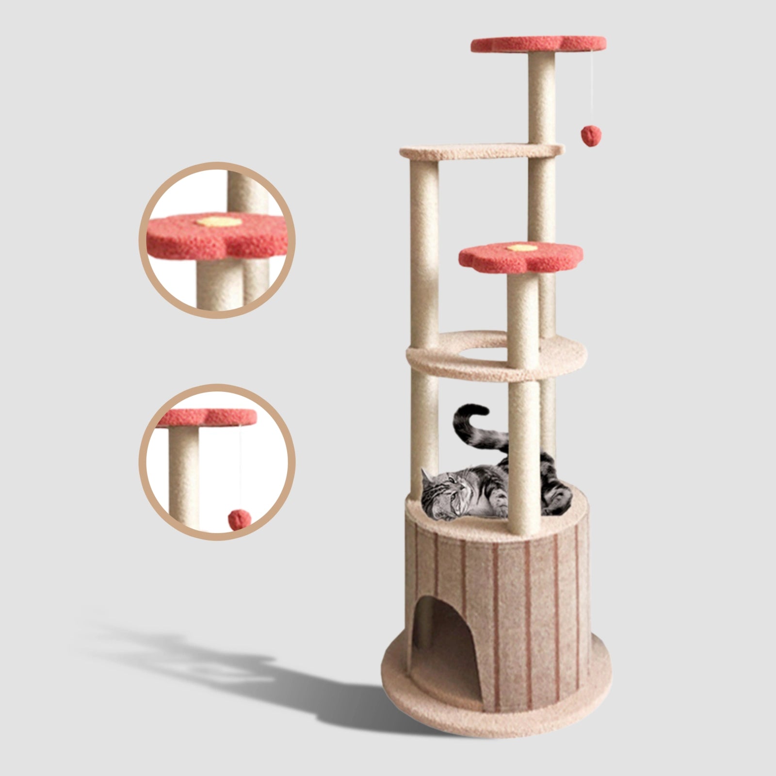 TOPET - Cat Tree Trees Scratching Post Scratcher Tower Condo House Bed Toys - Petservo