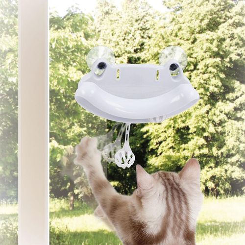 M-Pets - Froggo Suction Cup Cat Play Toy w/ Bells White 18.5cm