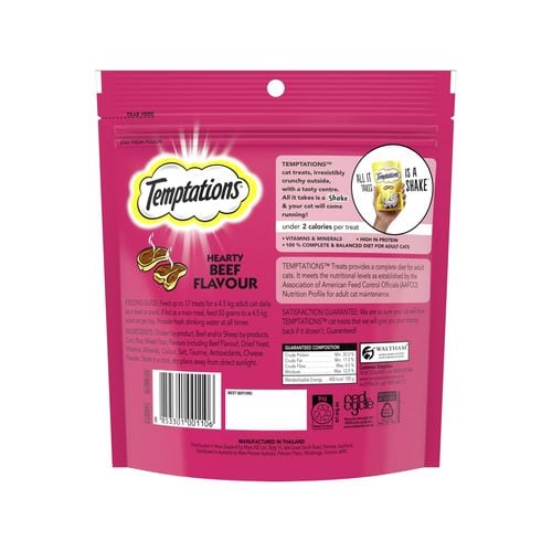 Temptations - 350g Hearty Beef Flavour Cat Treat - petservo