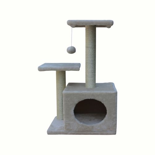 YES4PETS - 71cm Beige Cat Scratching Tree Scratcher Post Pole Furniture Gym House