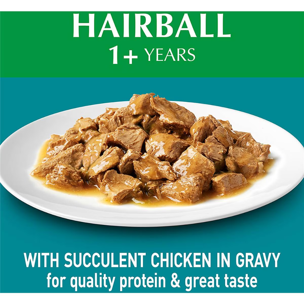 Purina One - Adult Hairball Control With Chicken In Gravy Wet Cat Food 70g - Petservo