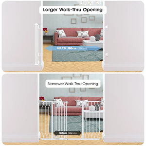 Advwin - Retractable Pet Safety Gate white - Pet Servo