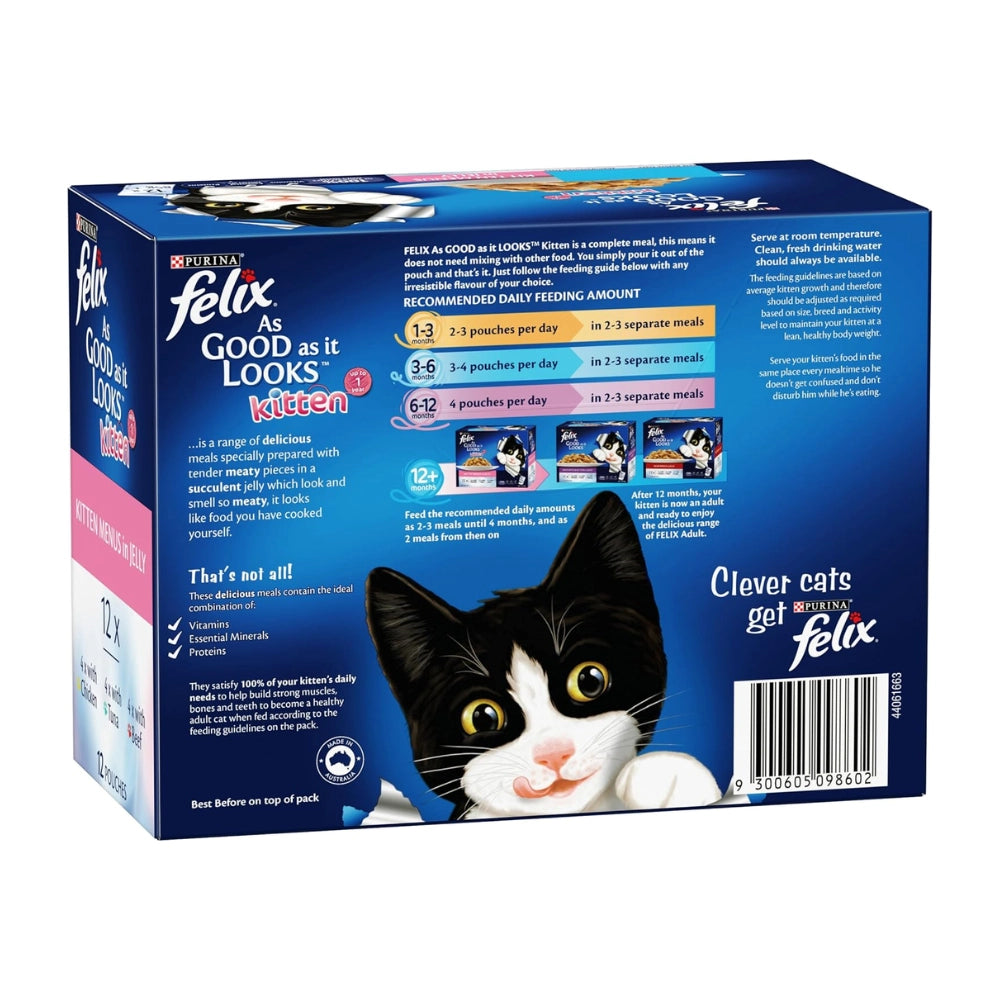 FELIX - Kitten Wet Cat Food Kitten Menus in Jelly 60x85g - PetServo-1