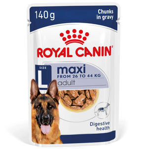 Royal Canin - Maxi Adult Wet Dog Food Pouches 140g x 10 - Petservo