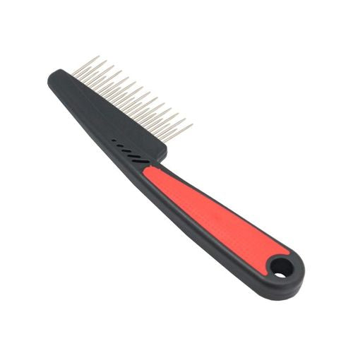 Paws and Claws - Grooming Comb 18cm Black & Red - 4PK