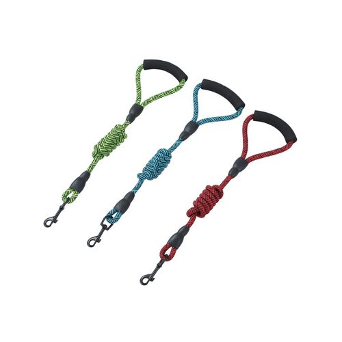 Paws and Claws - Rope Style Pet Dog Lead w/Comfort Handle Assorted - 2PK