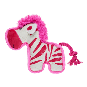 Happy Tails - Tough Safari Zebra Toy - petservo