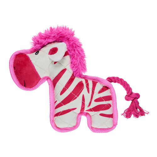 Happy Tails - Tough Safari Zebra Toy - petservo